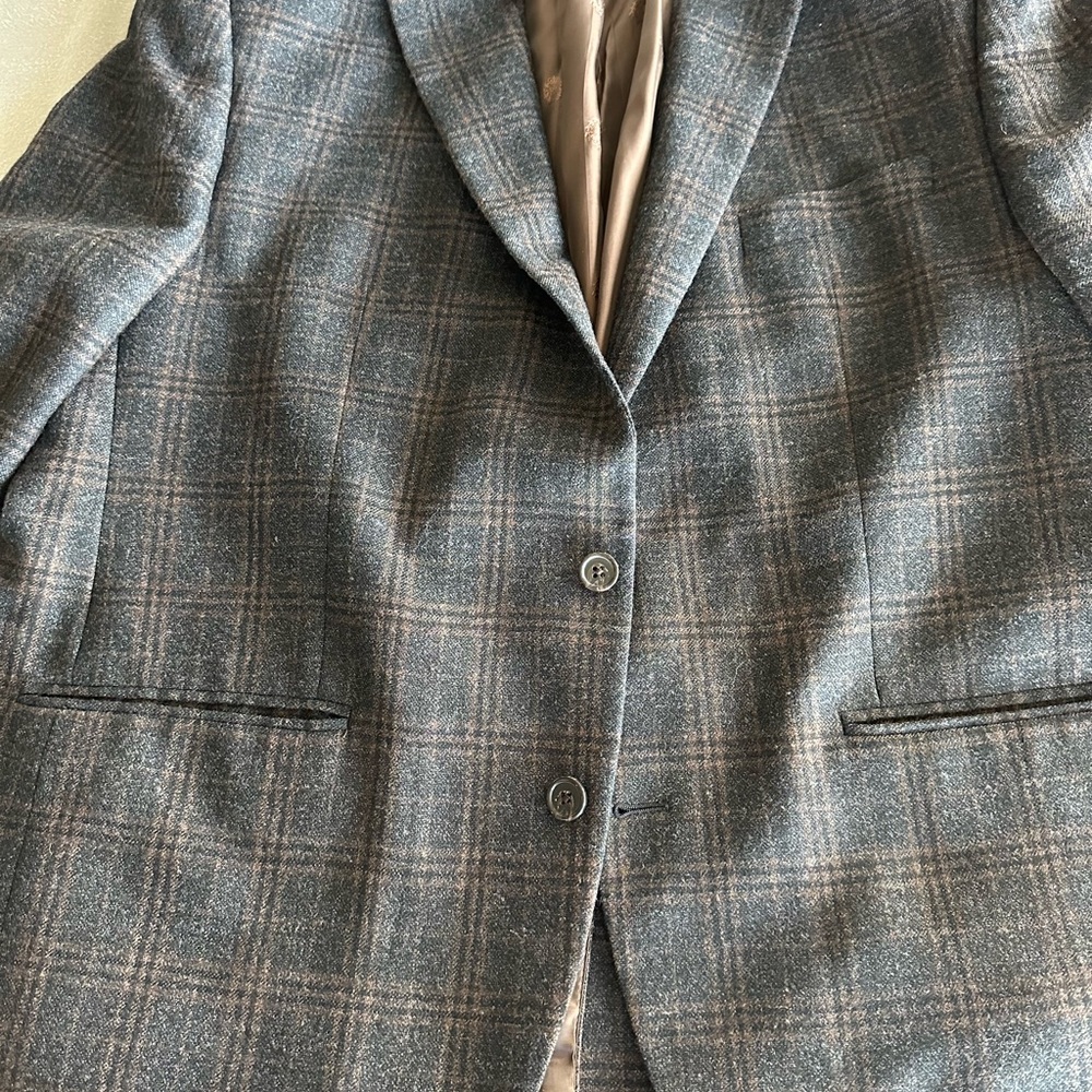 Ralph Lauren Men's Gray Plaid Blazer
